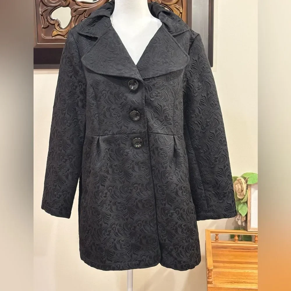 NWT Charlie Paige size L/XL black brocade.